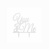 Enfeite para Topo de Bolo "You Me" Casamento Clássico Cromus