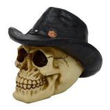 Enfeite Resina - Cabeça de Caveira Sertanejo (cowboy) - Camarim móveis