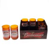 Engradado Com 6 Copos De Vidro Budweiser Preto - Versare anos dourados
