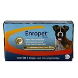 Enropet 150mg 10 comp Ceva Enrofloxacina Cães