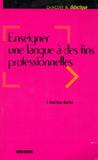 Enseigner une langue a des fins professionnelles - Didier/ hatier