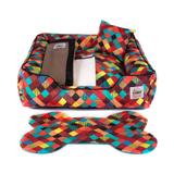 Enxoval Cama Pet Cachorro Gato Pandora Impermeável c/ Zíper - M - Colors Preto - Senhor bicho