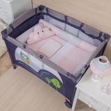 Enxoval para Berço Desmontavel Chuva de Amor Nuvem Rosa - Bruna baby