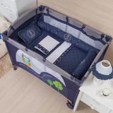 Enxoval Para Berço Desmontável Coleção Meu Reizinho Marinho - Bruna baby enxovais