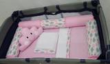 Enxoval para Berço Desmontável Nuvem Rosa - I9 baby