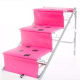 Escada Para Cães Cachorro Dobravel Rampa Tubline Pet Rosa