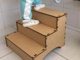 Escada Para Crianças em Mdf Cru para Pia - Eptcel arte em mdf