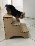 Escadinha Pet 3 Degraus Em Mdf Para Caes E Gatos - Eptcel arte em mdf