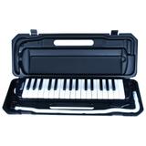 Escaleta Teclado Sopro 32 Teclas Dolphin Preta Com Case Bocal e Tubo