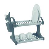Escorredor 12 Pratos com Laterais Polipropileno Preto - Brinox