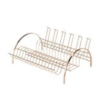 Escorredor 15 Pratos com Suporte para Talheres e Copos Fantastik Rosé Gold Arthi
