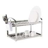 Escorredor Aço Inox 16 Pratos com Escorredor de Talheres Plástico Suprema Brinox