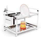 Escorredor AÇO INOX para 16 Pratos + Porta Talher MAK INOX 8502M - Mak-inox