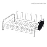 Escorredor cama big grafite com porta talher preto para 18 pratos Cód. 5357 - Mm passerini ltda