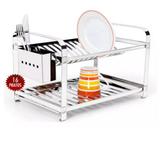 Escorredor de 16 prato inox - Mak inox