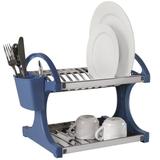 Escorredor De Louça Azul Aço Inox 12 Pratos 2104/260 Brinox