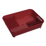 Escorredor de Louça Coza Basic Santista - Único - Vermelho Bold