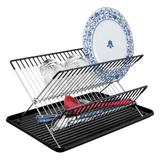 Escorredor de Louça Dobravel Cromado para 21 Pratos - ESC0306 - Euro home