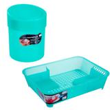 Escorredor de Louça + Lixeira 5 L Verde - Coza - Brinox