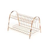 Escorredor de Louça Pratos Rosa Max Duplo Linha Rose Gold - Arthi