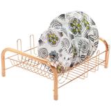 Escorredor de Louças Cobre Rosé Gold Para 11 Pratos e 6 Copos - Wp connect
