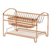 Escorredor de Louças Duplo 16 Pratos Aço Rosé Gold Cobre - Future