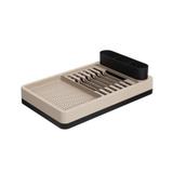 Escorredor de louças Flat 42 x 26 x 10 cm Coza - Preto e Light Gray