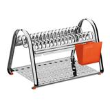 Escorredor De Louças Tramontina 61530000 Inox Porta Talheres Laranja
