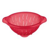 Escorredor de Macarrão em Plástico Vermelho Sanremo