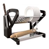 Escorredor de Pratos e Louças Inox Euro Home Preto IN2742PT
