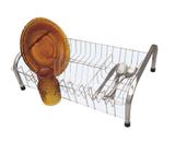 Escorredor de pratos para 20 pratos 7 copos e talheres em aço cromado Cama Luxo - Csk
