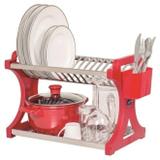 Escorredor De Pratos Vermelho Inox - Soltecn