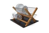 Escorredor Dobravel Madeira Teca Com Bandeja Stolf