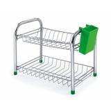 Escorredor duplex desmontado com porta talher preto Cód. 5285 - Mm passerini ltda