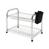 Escorredor duplex desmontado com porta talher preto Cód. 5285 - Mm passerini ltda