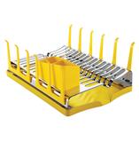 Escorredor em Aço Inox com Bandeja para Louças Plurale Tramontina - Amarelo