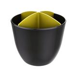 Escorredor Porta Talheres Para Pia Bancada- Cinza Chumbo/Amarelo - Crippa