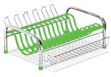 Escorredor Pratos e Talheres com Porta Copos Prime Cama Verde 343-3 - Niquelart
