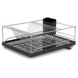 Escorredor Preto de Pratos Dry com Bandeja 16 Pratos Pia - Forma inox