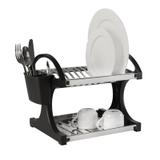 Escorredor Suprema Para 12 Pratos Inox Preto 2104210 Brinox