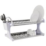 Escorredor Suprema Para 20 Pratos Inox Branco 2104202 Brinox