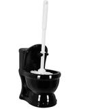 Escova Sanitária Escovinha com Suporte mini Vaso Cerâmica Preto - Art house