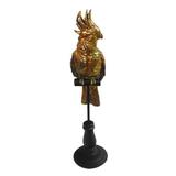 Escultura Cacatua Dourada - Vya store