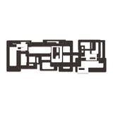 Escultura De Parede 12259 Preto 136x45 Art Shop