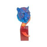 Escultura Tigre de Bengala Blue e Orange - Goods br