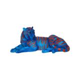Escultura Tigre de Bengala Deitado Blue - Goods br