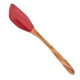 Espátula de silicone com cabo de madeira pequeno staub vermelho granada