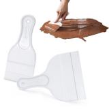 Espatula em Plastico para Chocolate Derretido e Decoracao de Bolos 2 Pecas Injetemp