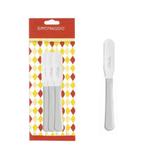 Espatula para Manteiga e Patê Inox Cabo Branco 3 peças - Simonaggio