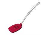 Espátula Perfurada de Silicone 34,5 cm Vermelha Cabo de Aço Inox Brinox - BRX 547